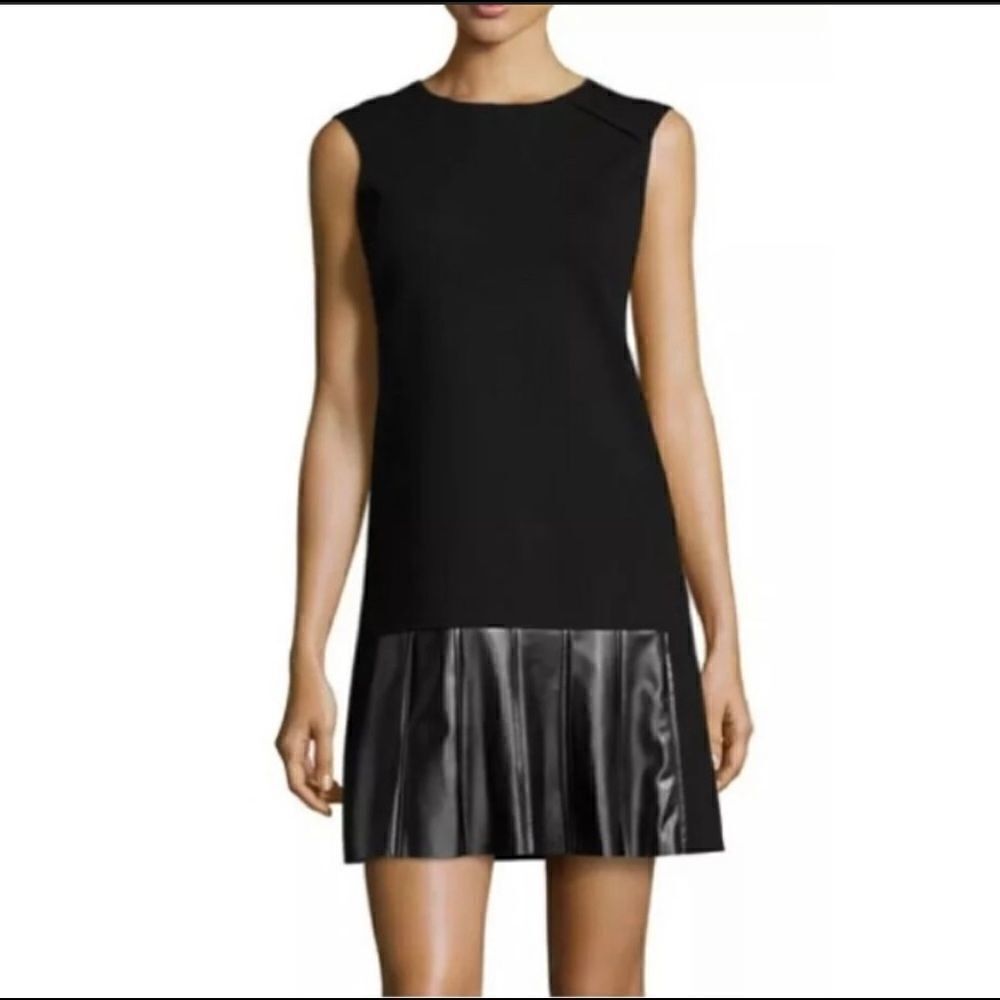 Derek Lam 10 Crosby faux leather pleated mini dress
